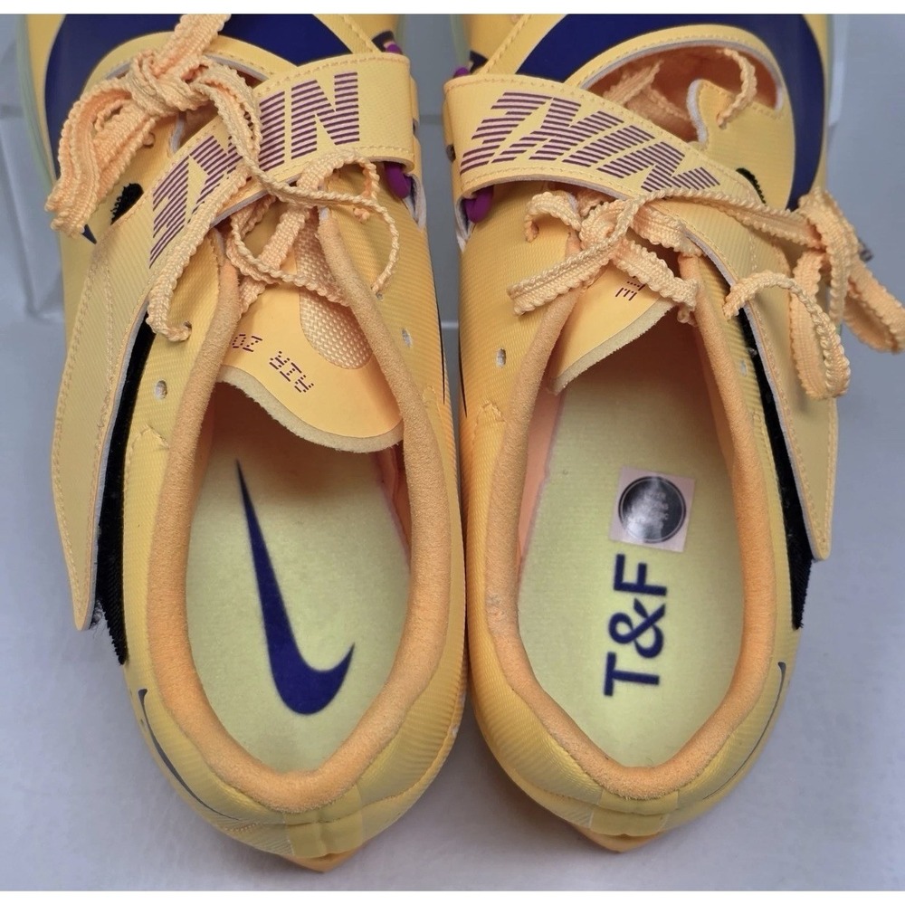 Nike Long Jump Elite Men Size 10 Citron Pulse Indigo Burst Yellow FZ9326-800 - Picture 9 of 10
